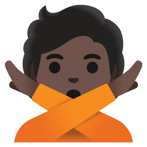 Person Gesturing No Dark Skin Tone Element from Noto Emojis Set
