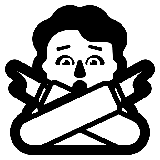 Person Gesturing No High Contrast Default Element from Fluent Emoji High Contrast Set