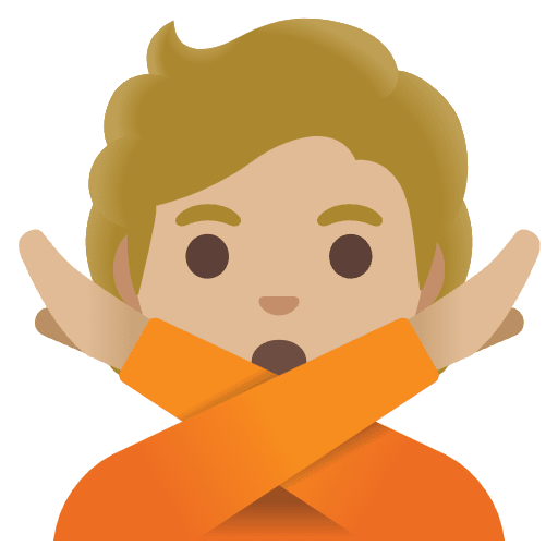 Person Gesturing No Medium Light Skin Tone Emoji from Noto Emoji Set