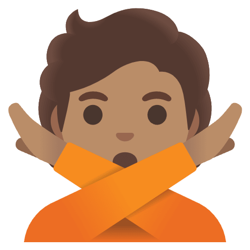 Person Gesturing No Medium Skin Tone Element from Noto Emojis Set