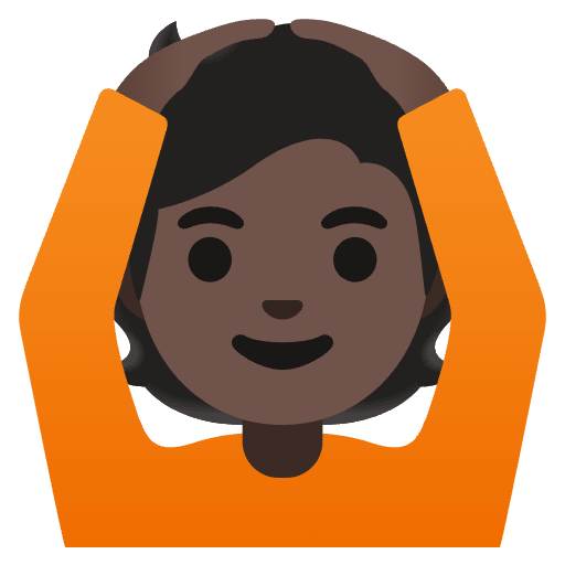 Person Gesturing Ok Dark Skin Tone Emoji from Noto Emoji Set
