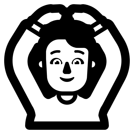 Person Gesturing Ok High Contrast Default Emoji from Fluent Emoji High Contrast Set