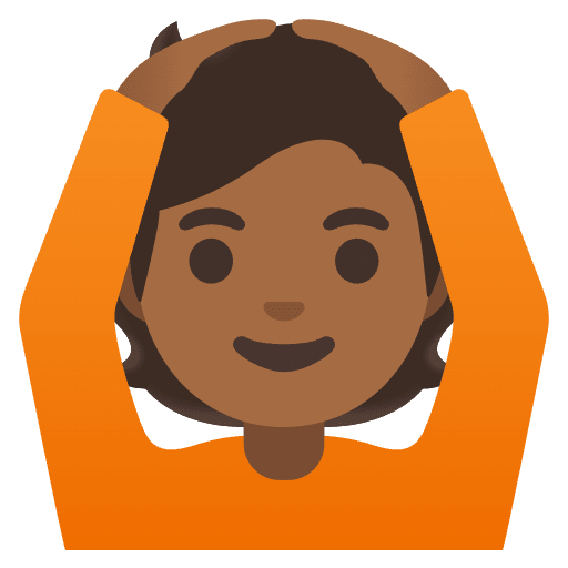 Person Gesturing Ok Medium Dark Skin Tone Emoji from Noto Emoji Set