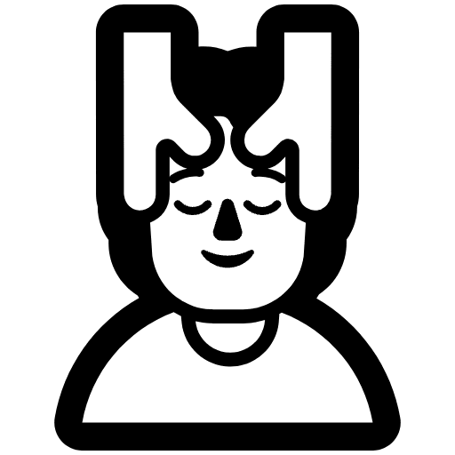 Person Getting Massage High Contrast Default Emoji from Fluent Emoji High Contrast Set