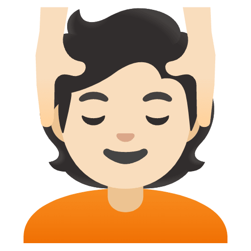 Person Getting Massage Light Skin Tone Emoji from Noto Emojis Set
