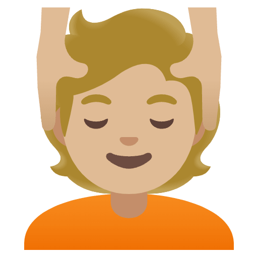 Person Getting Massage Medium Light Skin Tone Element from Noto Emojis Set