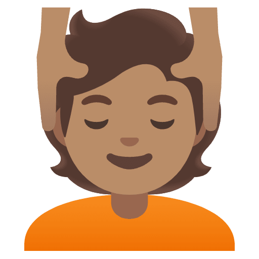 Person Getting Massage Medium Skin Tone Emoji from Noto Emojis Set
