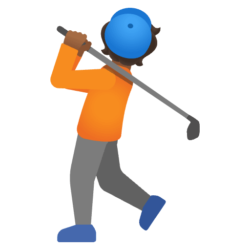 Person Golfing Medium Dark Skin Tone Emoji from Noto Emoji Set