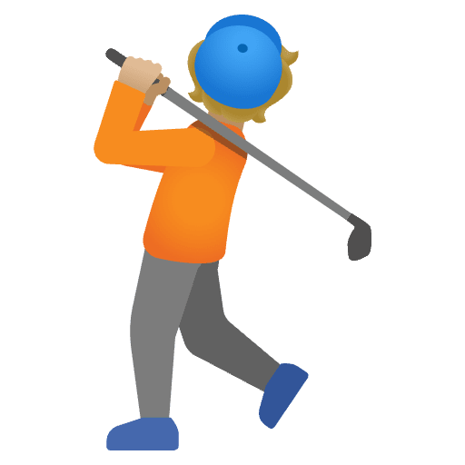 Person Golfing Medium Light Skin Tone Emoji from Noto Emojis Set