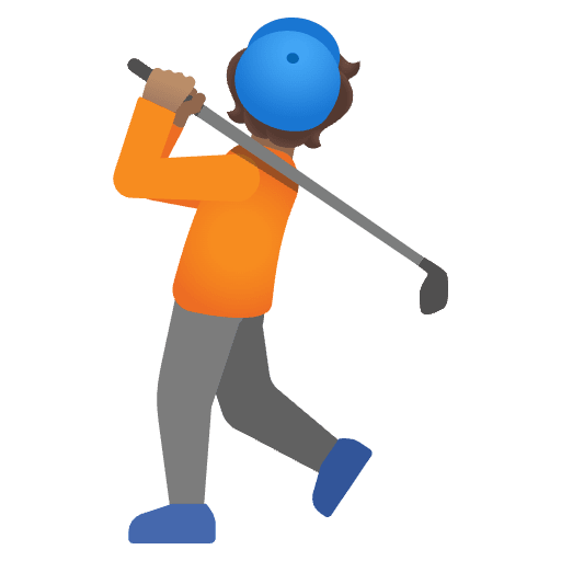 Person Golfing Medium Skin Tone Emoji from Noto Emojis Set