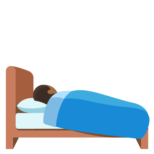 Person In Bed Medium Dark Skin Tone Emoji from Noto Emojis Set