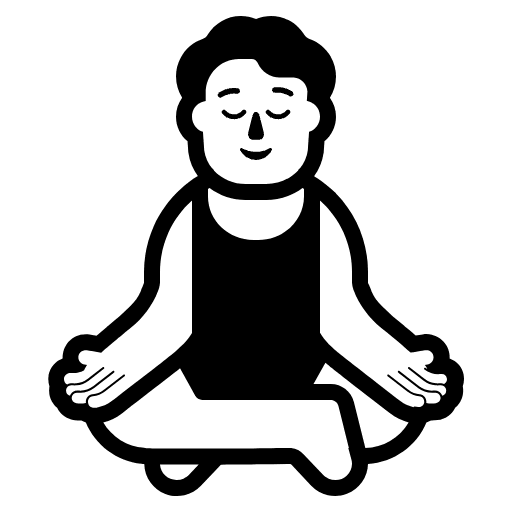 Person In Lotus Position High Contrast Default Emoji from Fluent Emoji High Contrast Set