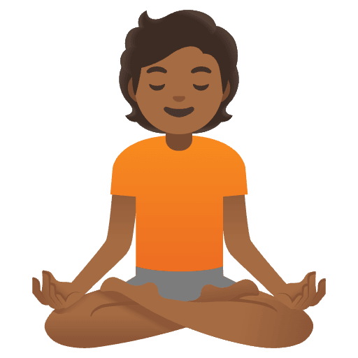 Person In Lotus Position Medium Dark Skin Tone Emoji from Noto Emoji Set