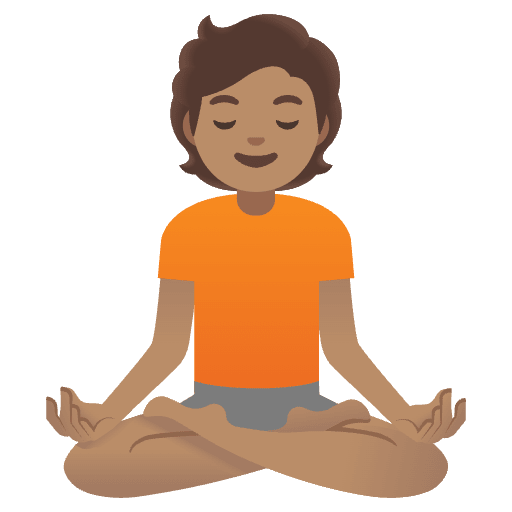 Person In Lotus Position Medium Skin Tone Emoji from Noto Emoji Set
