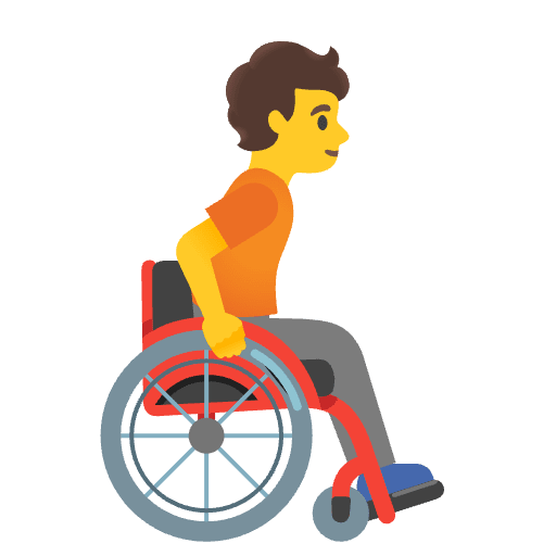 Person In Manual Wheelchair Facing Right Emoji from Noto Emojis Set
