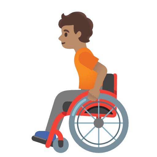 Person In Manual Wheelchair Medium Skin Tone Element from Noto Emojis Set