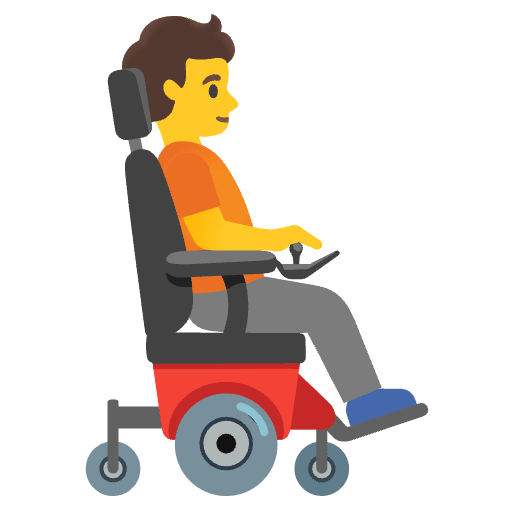 Person In Motorized Wheelchair Facing Right Emoji from Noto Emojis Set