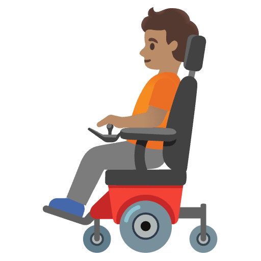 Person In Motorized Wheelchair Medium Skin Tone Element from Noto Emojis Set