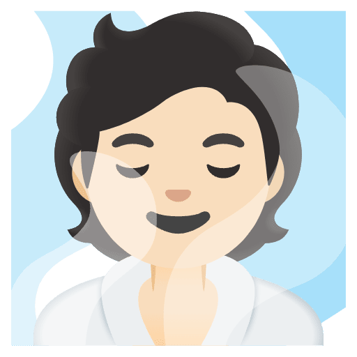 Person In Steamy Room Light Skin Tone Emoji from Noto Emoji Set