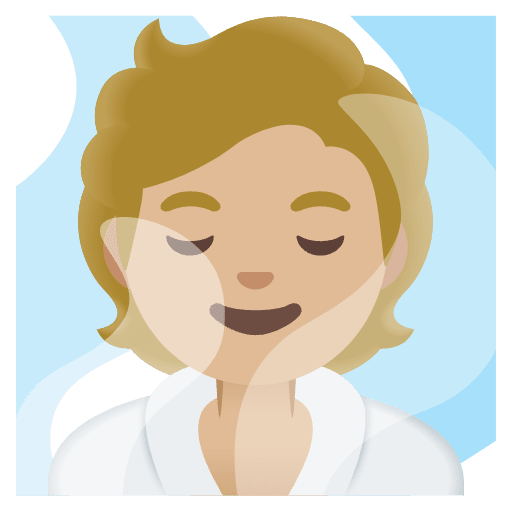 Person In Steamy Room Medium Light Skin Tone Element from Noto Emojis Set