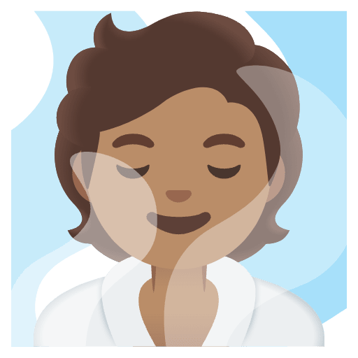 Person In Steamy Room Medium Skin Tone Element from Noto Emojis Set