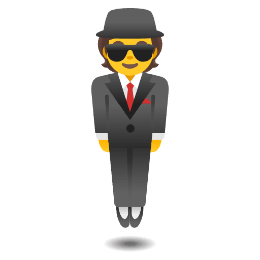 Person In Suit Levitating Emoji from Noto Emojis Set