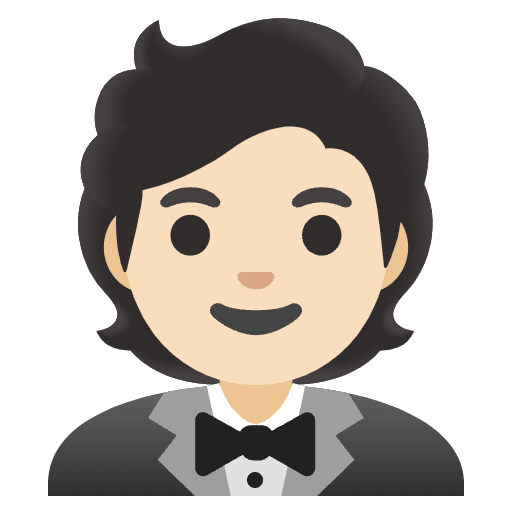 Person In Tuxedo Light Skin Tone Emoji from Noto Emojis Set