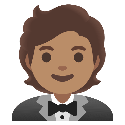 Person In Tuxedo Medium Skin Tone Emoji from Noto Emoji Set
