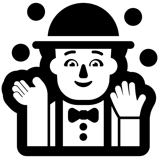 Person Juggling High Contrast Default Element from Fluent Emoji High Contrast Set