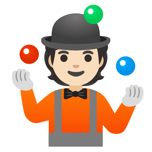 Person Juggling Light Skin Tone Emoji from Noto Emojis Set