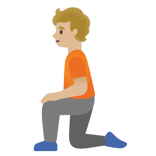 Person Kneeling Medium Light Skin Tone Element from Noto Emojis Set