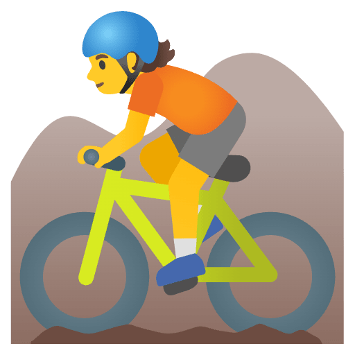 Person Mountain Biking Element from Noto Emojis Set