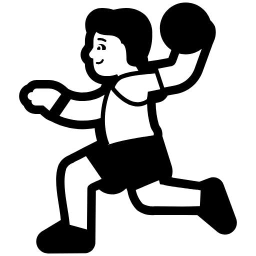 Person Playing Handball High Contrast Default Emoji from Fluent Emoji High Contrast Set