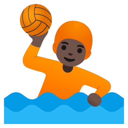 Person Playing Water Polo Dark Skin Tone Emoji from Noto Emojis Set