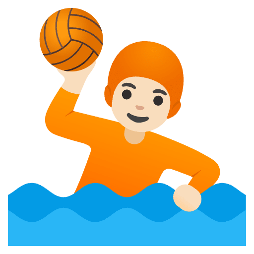 Person Playing Water Polo Light Skin Tone Emoji from Noto Emojis Set