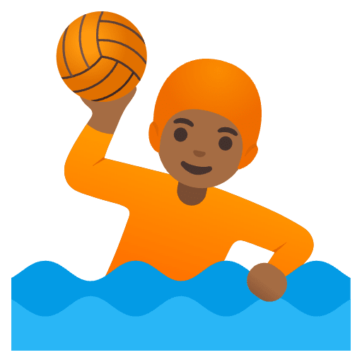 Person Playing Water Polo Medium Dark Skin Tone Emoji from Noto Emojis Set