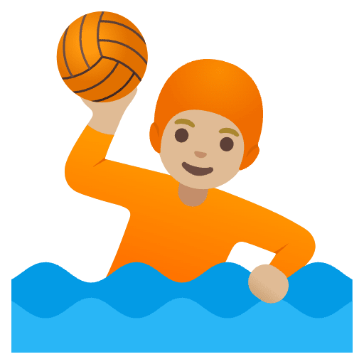 Person Playing Water Polo Medium Light Skin Tone Emoji from Noto Emojis Set