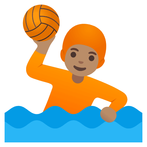 Person Playing Water Polo Medium Skin Tone Emoji from Noto Emojis Set