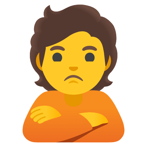 Person Pouting Emoji from Noto Emojis Set