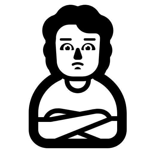Person Pouting High Contrast Default Emoji from Fluent Emoji High Contrast Set