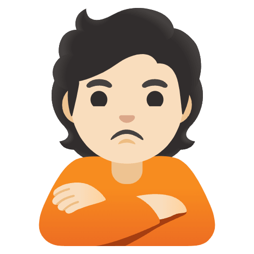 Person Pouting Light Skin Tone Emoji from Noto Emojis Set