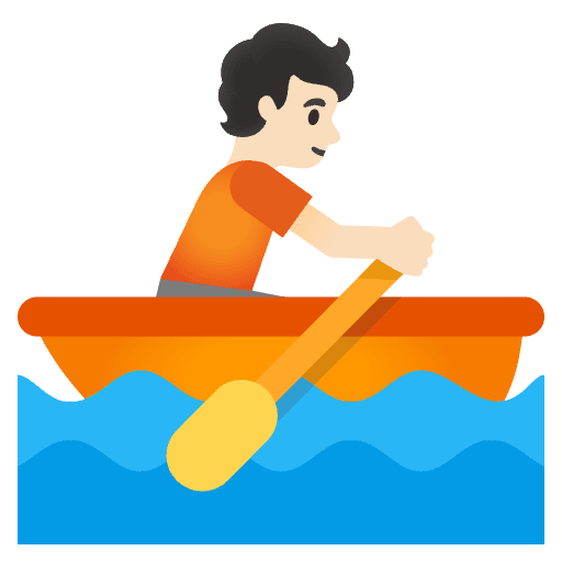 Person Rowing Boat Light Skin Tone Emoji from Noto Emojis Set