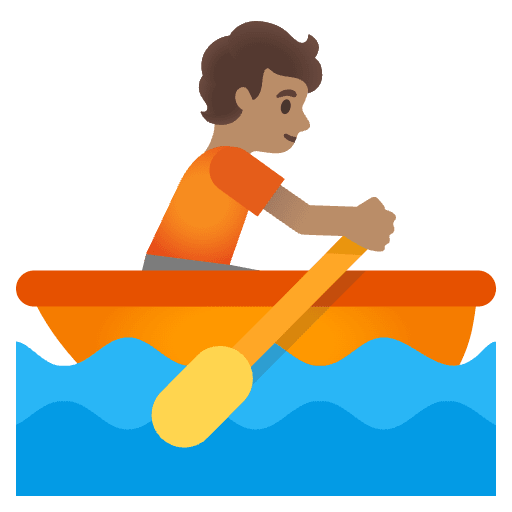 Person Rowing Boat Medium Skin Tone Element from Noto Emojis Set
