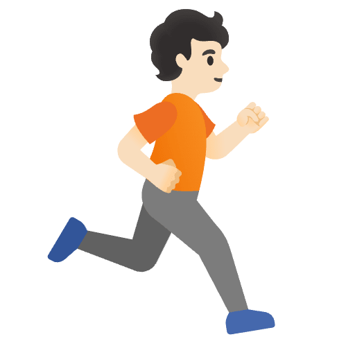 Person Running Facing Right Light Skin Tone Emoji from Noto Emojis Set