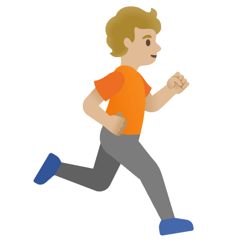 Person Running Facing Right Medium Light Skin Tone Emoji from Noto Emojis Set
