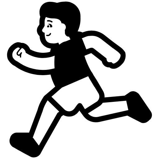 Person Running High Contrast Default Element from Fluent Emoji High Contrast Set