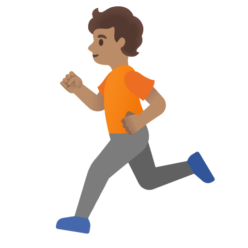 Person Running Medium Skin Tone Emoji from Noto Emojis Set