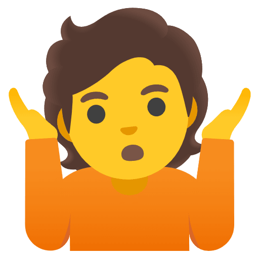 Person Shrugging Emoji from Noto Emojis Set