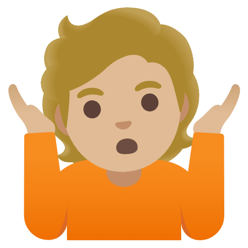 Person Shrugging Medium Light Skin Tone Element from Noto Emojis Set