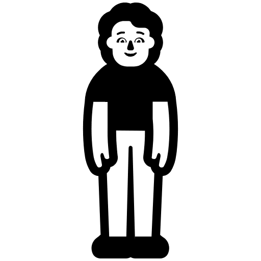 Person Standing High Contrast Default Element from Fluent Emoji High Contrast Set